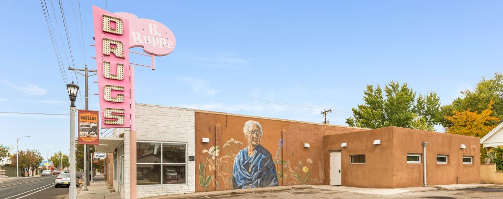 Ruppe building sign and mural